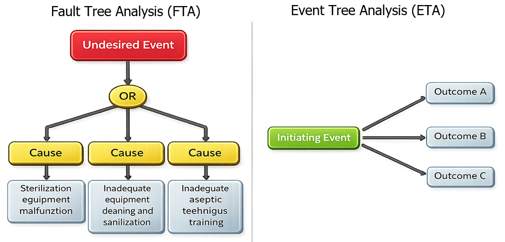 Fault Tree Analysis and Event Tree Analysis Comparison