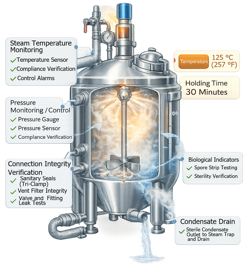 CIP spray coverage testing inside a pharmaceutical process vessel